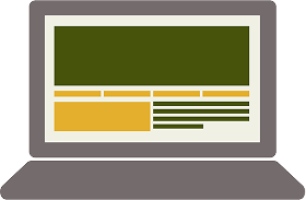 illustration of open laptop